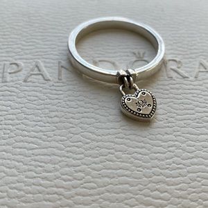 Pandora Heart-Shaped Padlock Ring